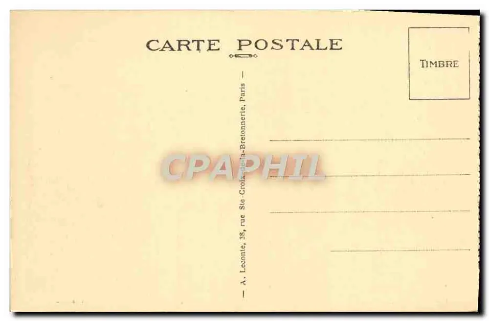 Malmaison (S.-et-O.) — O Castelo, fachada leste, e pátio de honra — editor A. Leconte, Paris - Verso