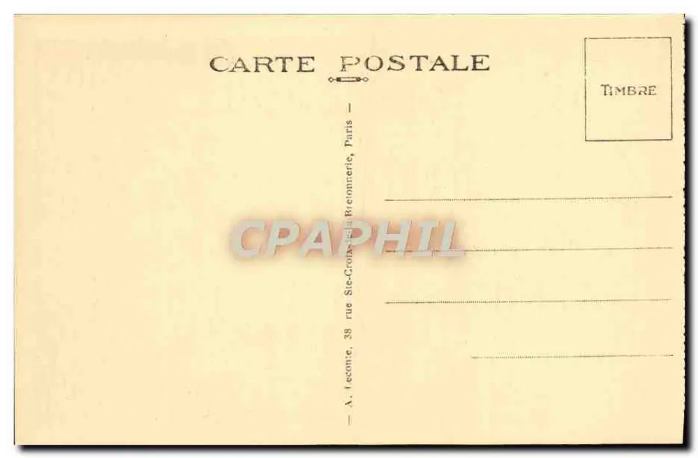 Malmaison (S.-et-O.) — A Câmara da Imperatriz Joséphine — Editor A. Lecomte, Paris - Verso