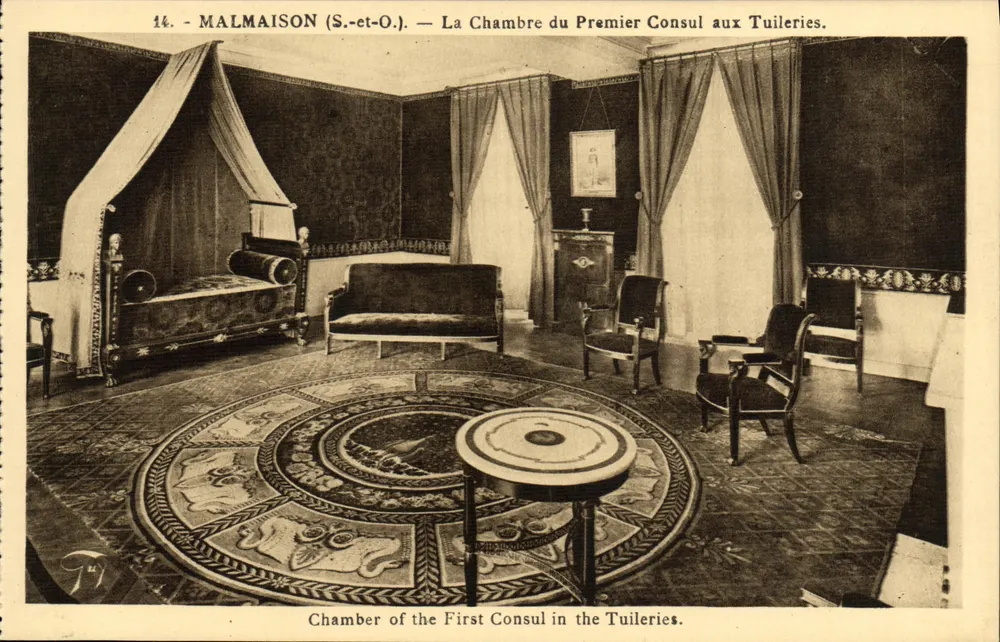 Malmaison (S.-et-O.) — Das Zimmer des Ersten Konsuls in den Tuilieren — A. Leconte, 38 rue Ste-Croix-de-la-Bretonne, Paris - Vorderseite