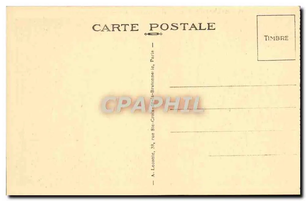 Malmaison (S.-et-O.) — Das Zimmer des Ersten Konsuls in den Tuilieren — A. Leconte, 38 rue Ste-Croix-de-la-Bretonne, Paris - Rückseite