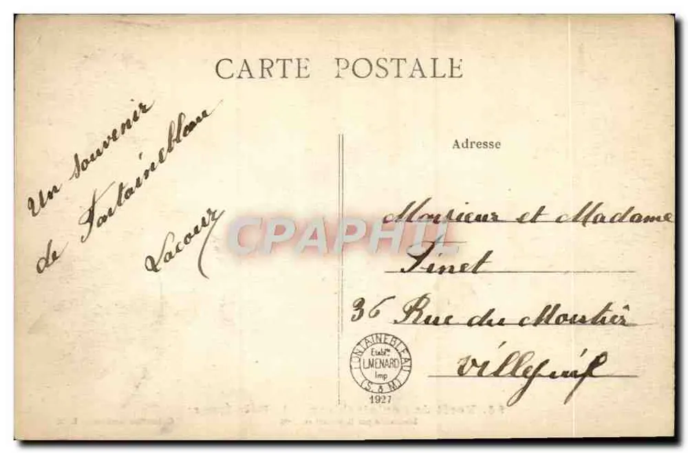 Bossche van Fontainebleau — La Roche Éponge — Ontdekt door Denscourt in 1886 - Achterkant