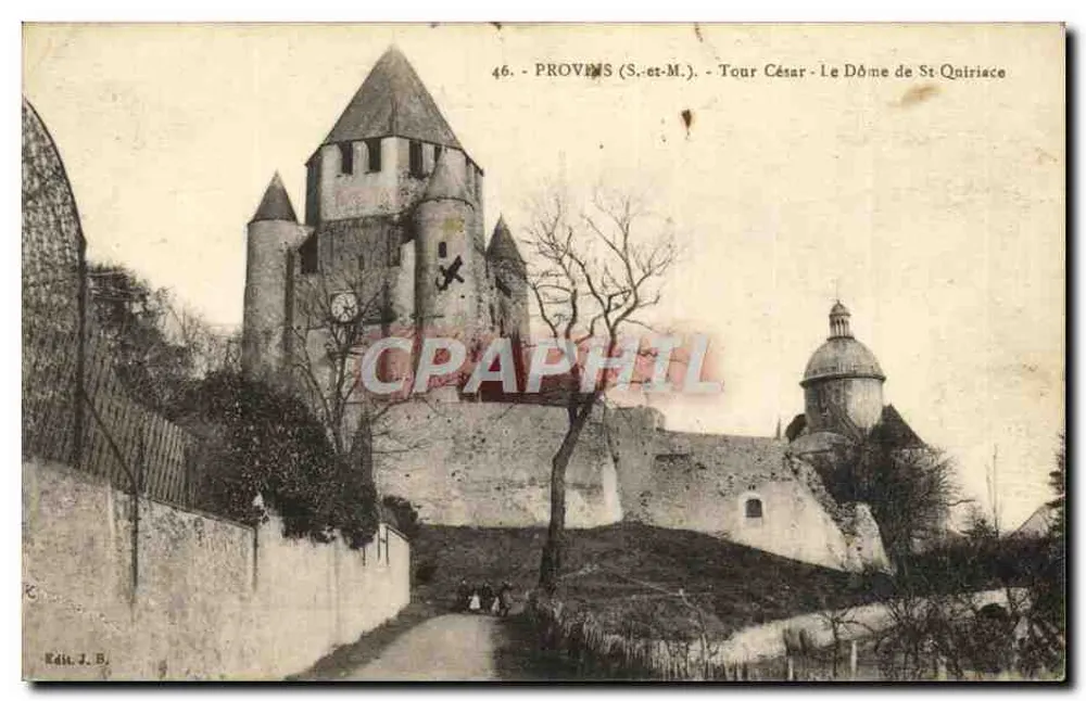Provins (S.-et-M.) — Turm Cäsar und Dach des Saint-Quiriace — Verlag J. B. Nr. 46 - Vorderseite