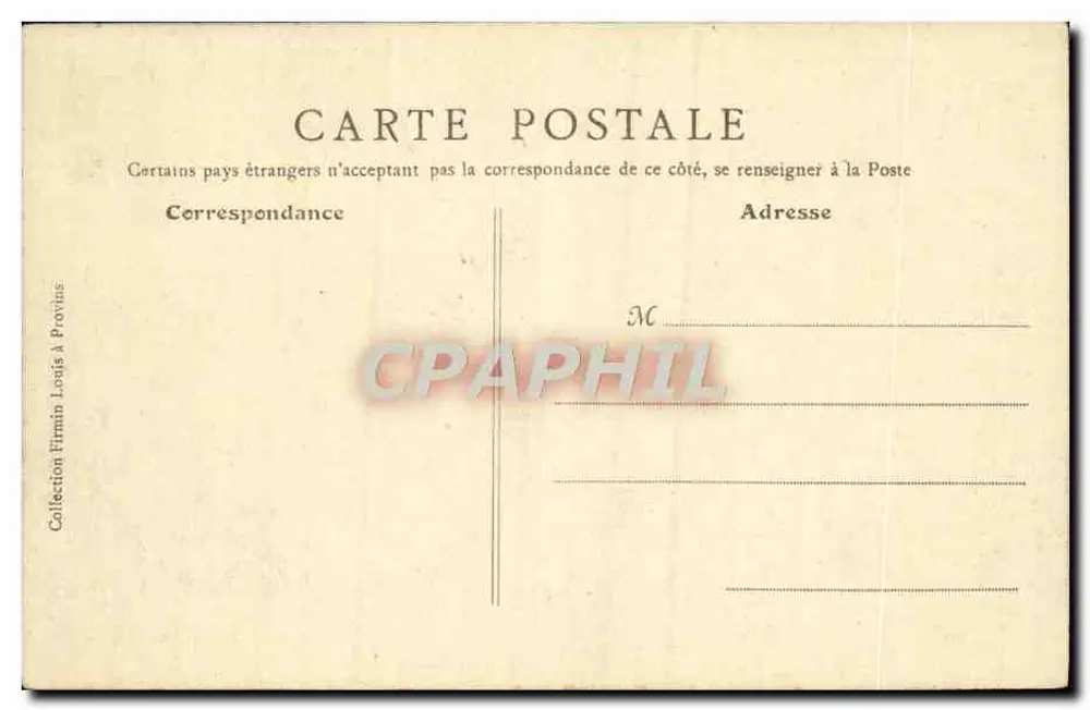 Provins — Innenansicht der Kirche Saint-Ayoul — Verleger unbekannt, Nr. 58 - Rückseite