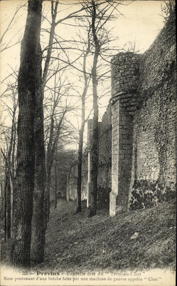 Provins — Torre dita do "Trou-au-Chat" — Coleção Édouard Louis, Provins - Frente