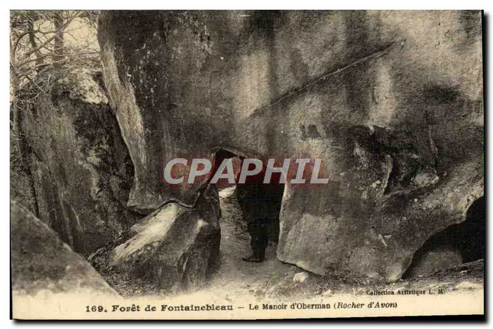 Wald von Fontainebleau — Schloss Obermann (Rocher d'Avon) — Künstlerische Sammlung L. M. - Vorderseite
