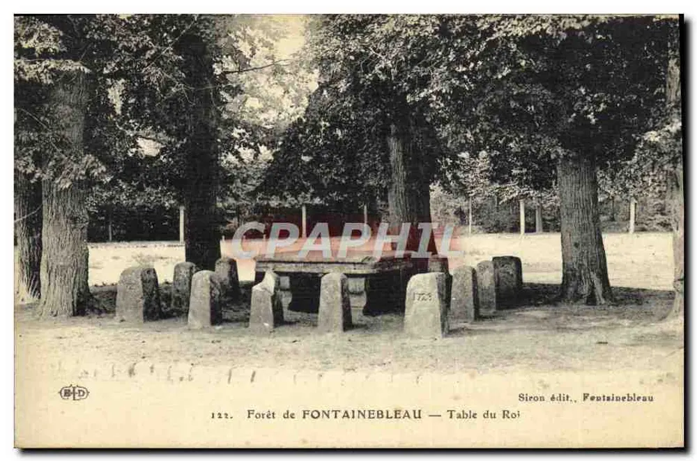 Floresta de Fontainebleau — Table do Rei — Siron édit. Fontainebleau - Frente
