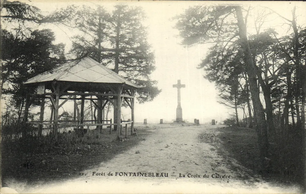 Wald von FONTAINEBLEAU — Kreuz des Calvaire — A. Siron Verlag - Vorderseite