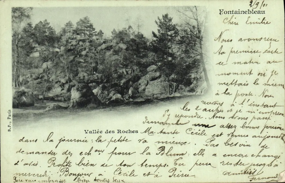 Vale das Rochas — Fontainebleau — B.F. Paris - Frente