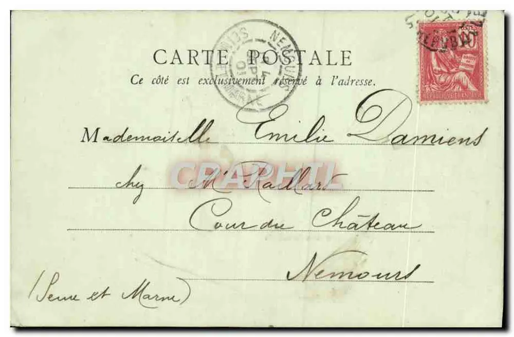 Vale das Rochas — Fontainebleau — B.F. Paris - Verso