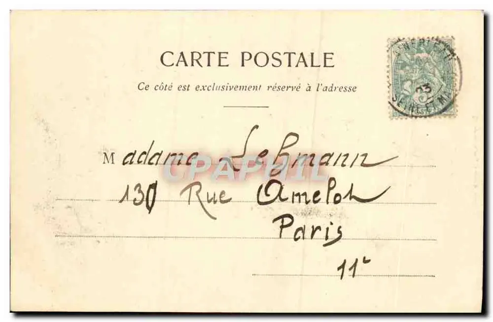 Wald von Fontainebleau - Der weinende Felsen (Franchard) — Thibault, Verleger, Fontainebleau-Melon, Nr. 108 - Rückseite