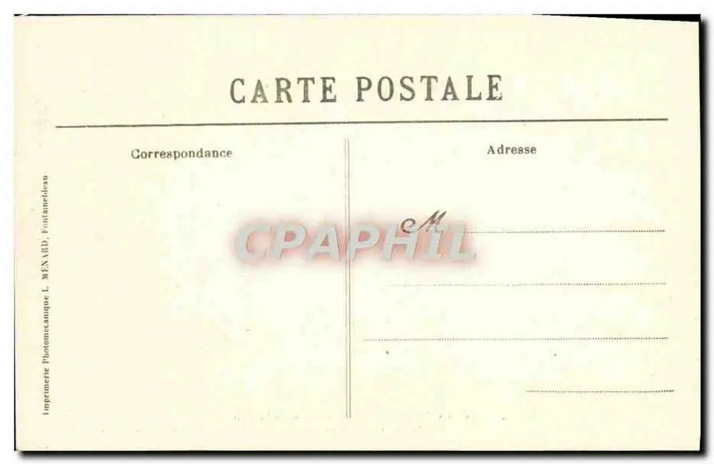 Floresta de Fontainebleau — Roche Éponge — Descoberta por Donécourt em 1886 — Coleção Artística L. M. - Verso