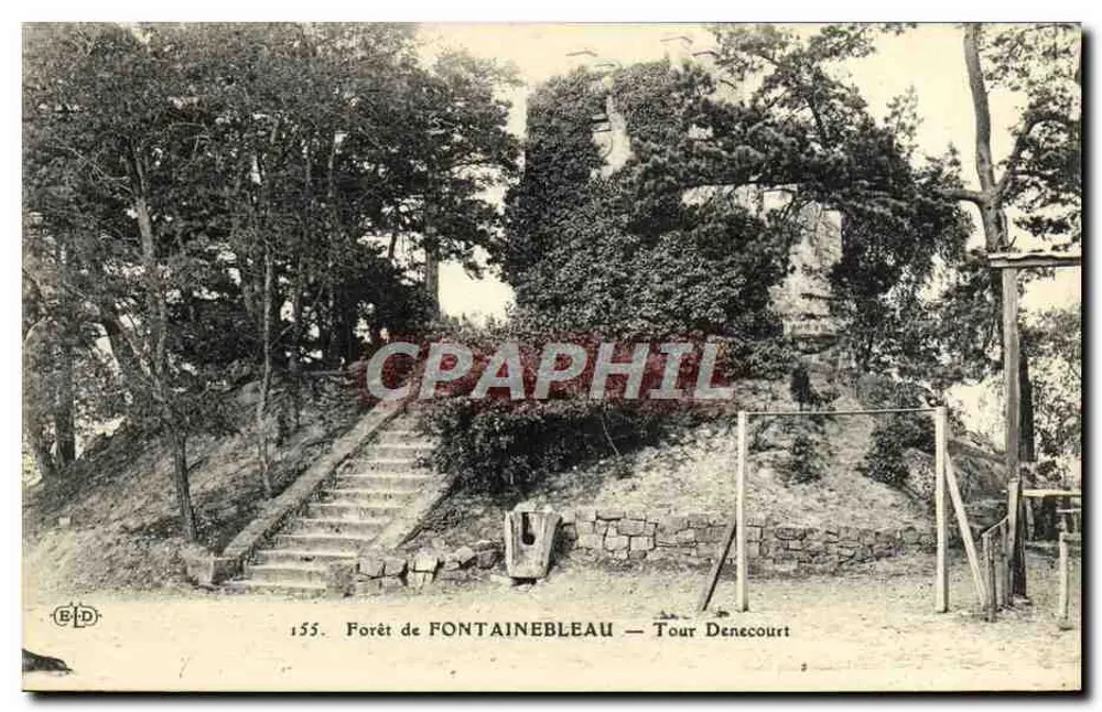 Floresta de FONTAINEBLEAU — Torre Denecourt — Editor B.D. n°155 - Frente