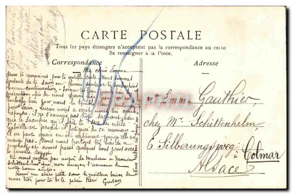 Forêt de Fontainebleau — Carrefour du Nid de l'Aigle — Mont Ussy H.T. - Rückseite