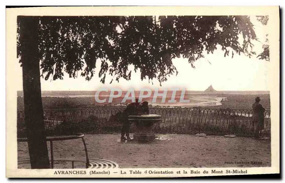 Avranches (Manche) — Die Table d'Orientaion und die Bucht von Mont-St-Michel — Fot. Combier Macan - Vorderseite