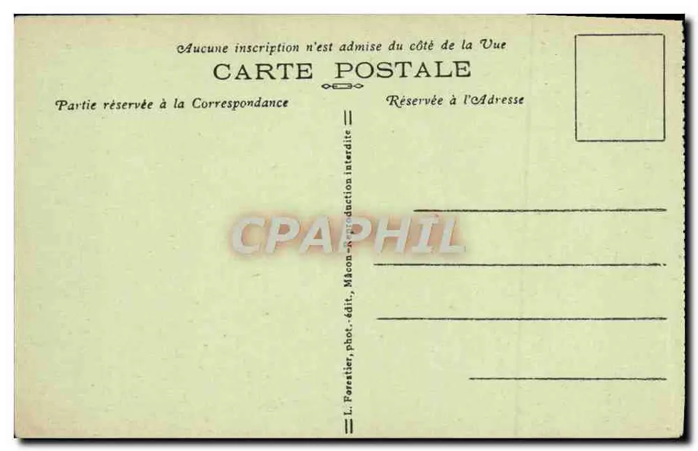 Erinnerungen an Lamartine — DER SARG VON LAMARTINE — L. Forestier, Fotoverlag - Rückseite