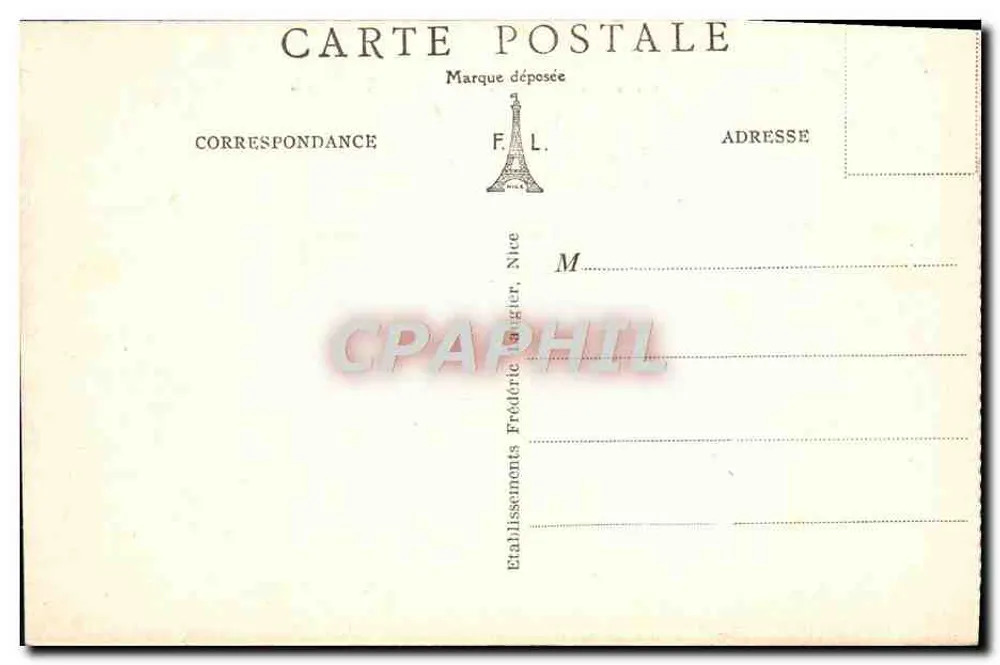 Monaco — Schloss des Prinzen und Statue der Ozeanografie — Verlag F.L. - Rückseite