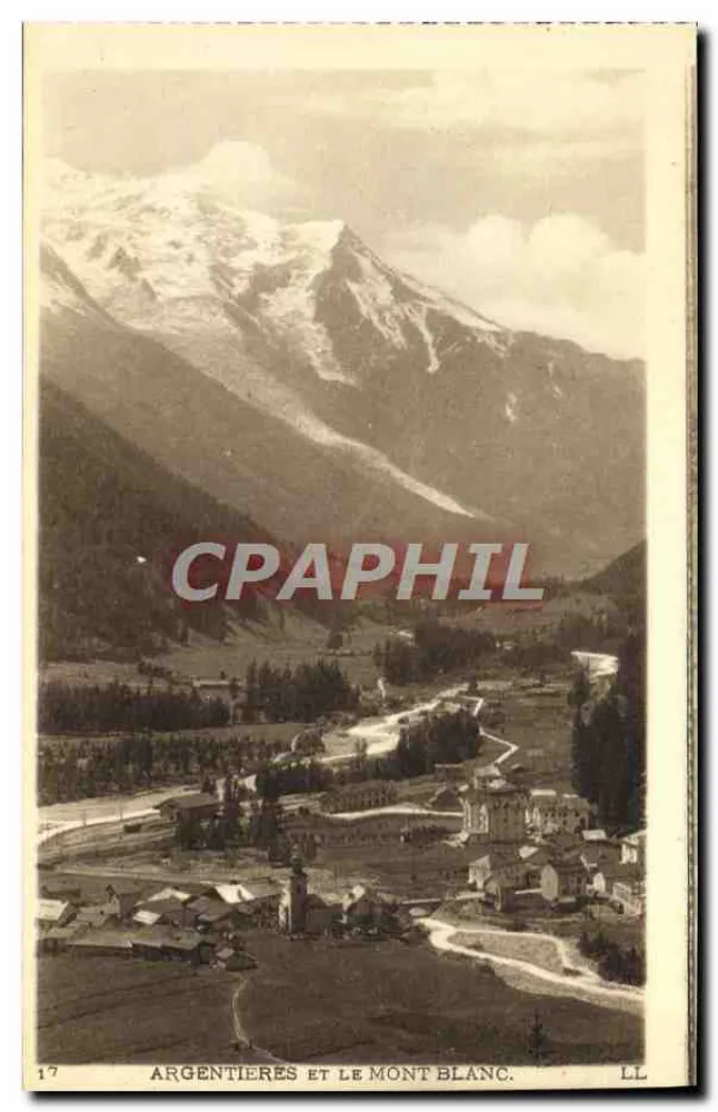Argentières e o Monte Branco — vista panorâmica — LL n°17 - Frente