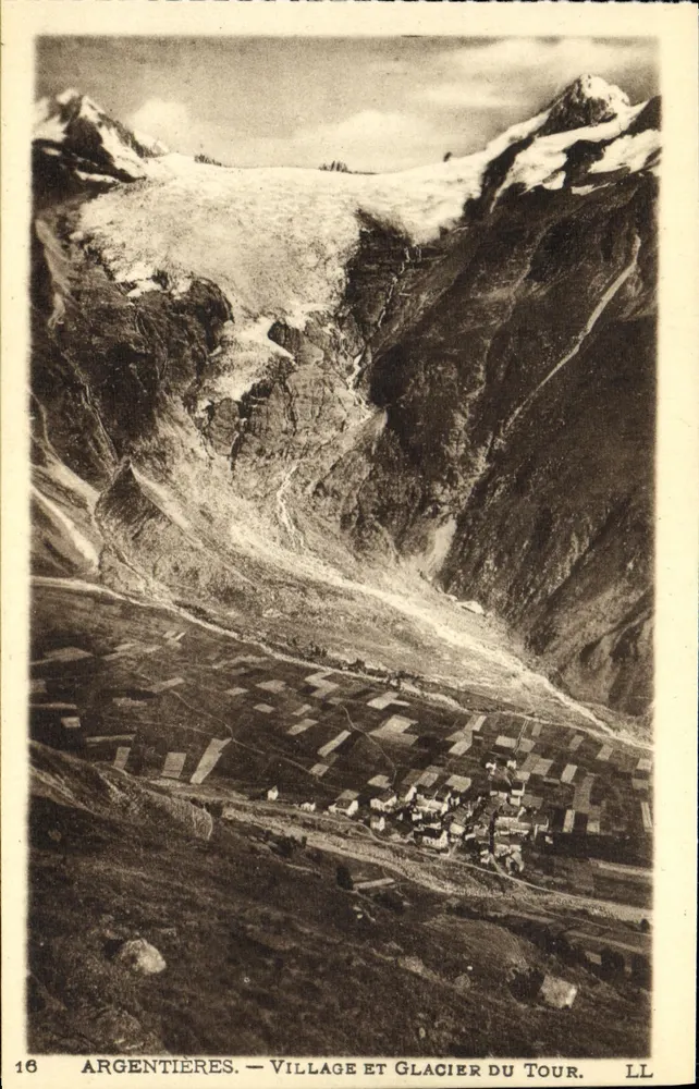 Argentières — Dorf und Gletscher du Tour — LL - Vorderseite