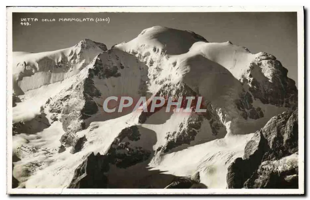 Vetta della Marmolata (3340) — vista alpina — Fot. G. Ghedina, Cortina d'Ampezzo - Frente