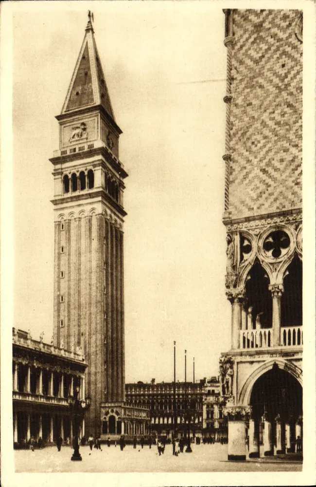 Venedig - Campanile di San Marco von der Piazzetta gesehen — Edition Campandili - Vorderseite