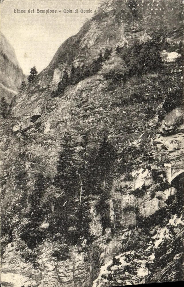 Gola di Gondo — Linea del Simplon — Fratelli Marco, Milano - Recto