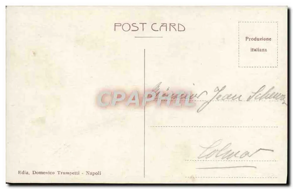 Pompeia - Casa dell'Albero Pinto — editor Domenico Trampetti, Nápoles - Verso
