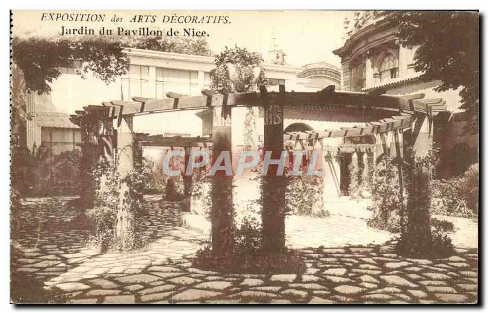 Garten des Pavillon de Nice — Ausstellung der Dekorativen Künste — Verlag nicht sichtbar - Vorderseite
