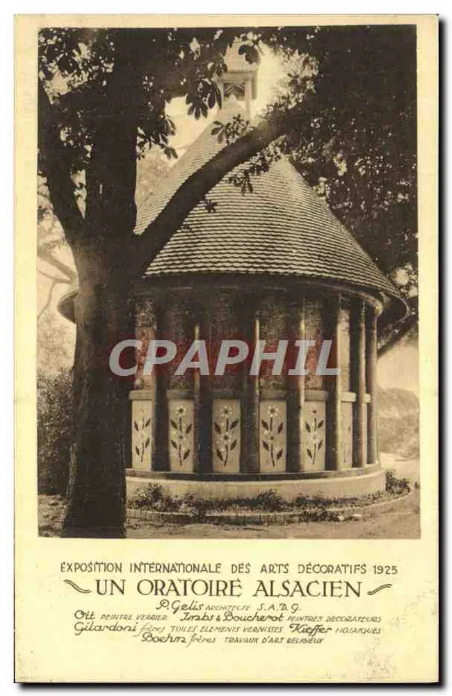 Ein elsässisches Oratorium — Internationale Ausstellung für Dekorative Künste 1925 — S.A.R.G. und andere Handwerker - Vorderseite