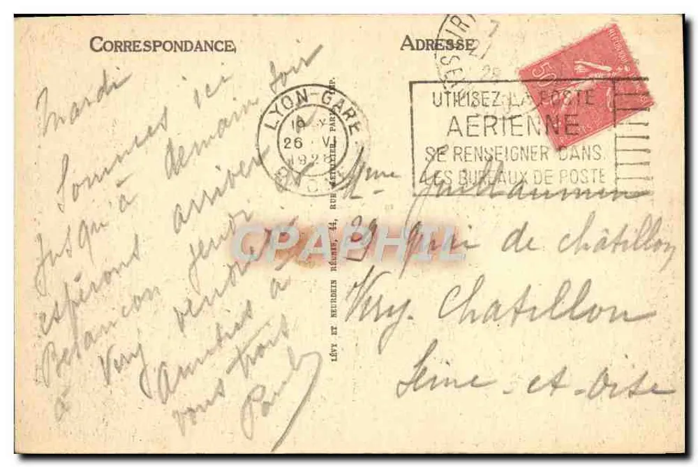 LYON — Notre-Dame de Fourvière — LL 410 - Verso