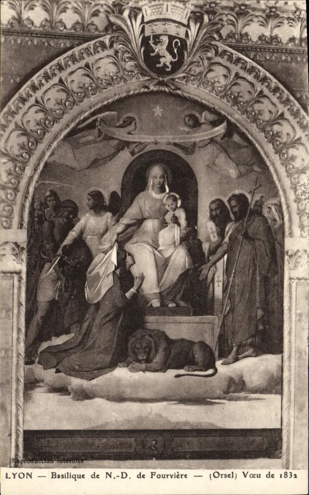 LYON — Basílica de N.-S. de Fourvière — (Orsel) Vœu de 1832 - Frente