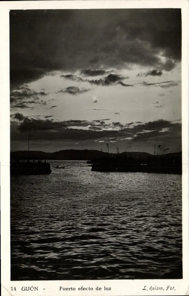 Gijón - Porto efeito de luz — L. Roisin, Fot. — n° 14 - Frente