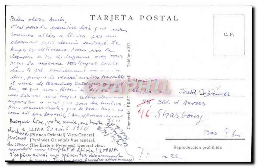 Vista Geral — Pirineus Oriental — Comercial PRAT 322 - Verso