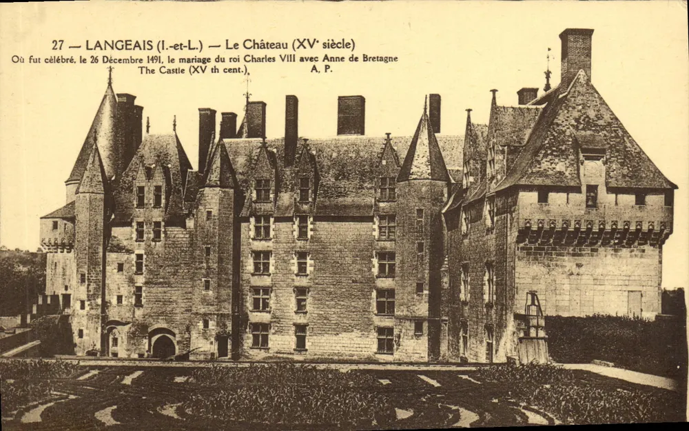 Langeais (Indre-et-Loire) — O Castelo (século XV) — A.P. - Frente