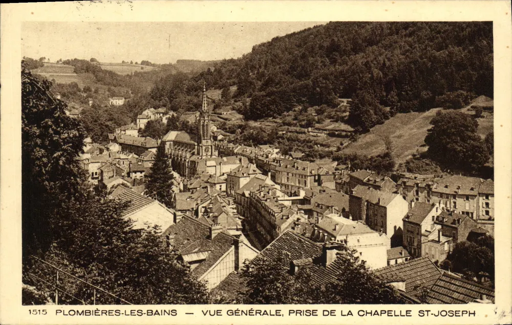 Plombières-les-Bains — Allgemeiner Blick, aufgenommen von der Kapelle Saint-Joseph — n° 1515 - Vorderseite