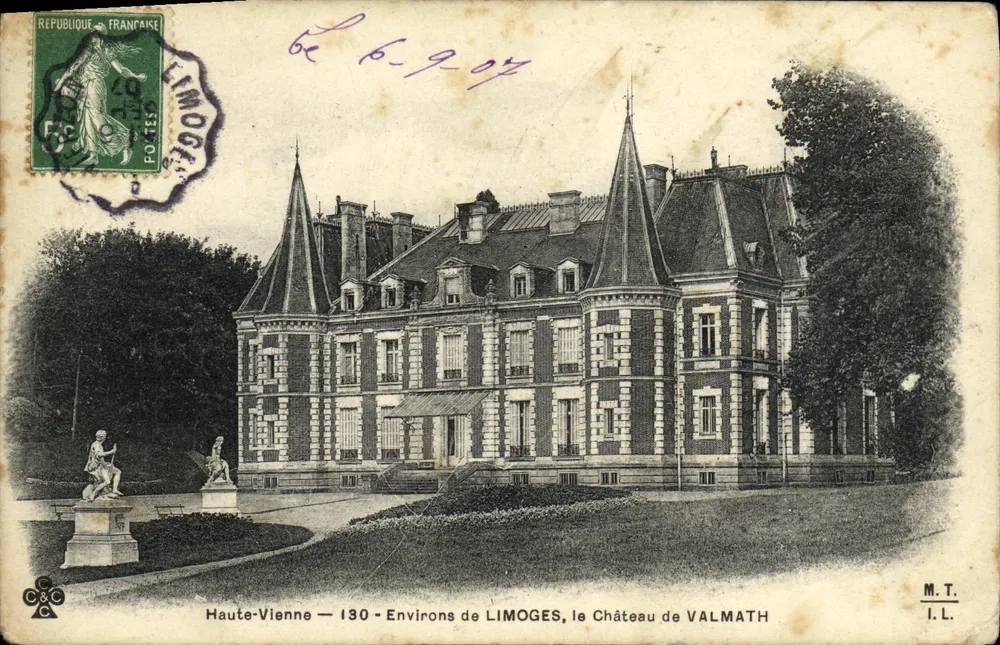Arredores de Limoges, o Castelo de Valmath — Haute-Vienne — M.T. I.L. - Frente
