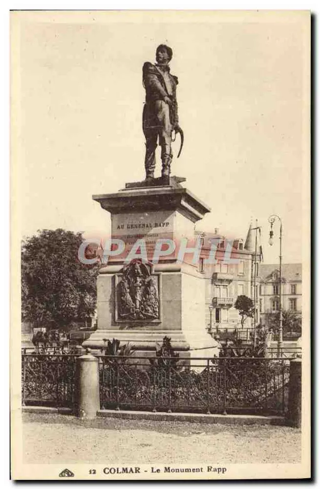 कोलमार - रैप यादगार - जनरल रैप की प्रतिमा एक शोभायमान पादर पर, अज्ञात प्रकाशक, संख्या 42 - आगे