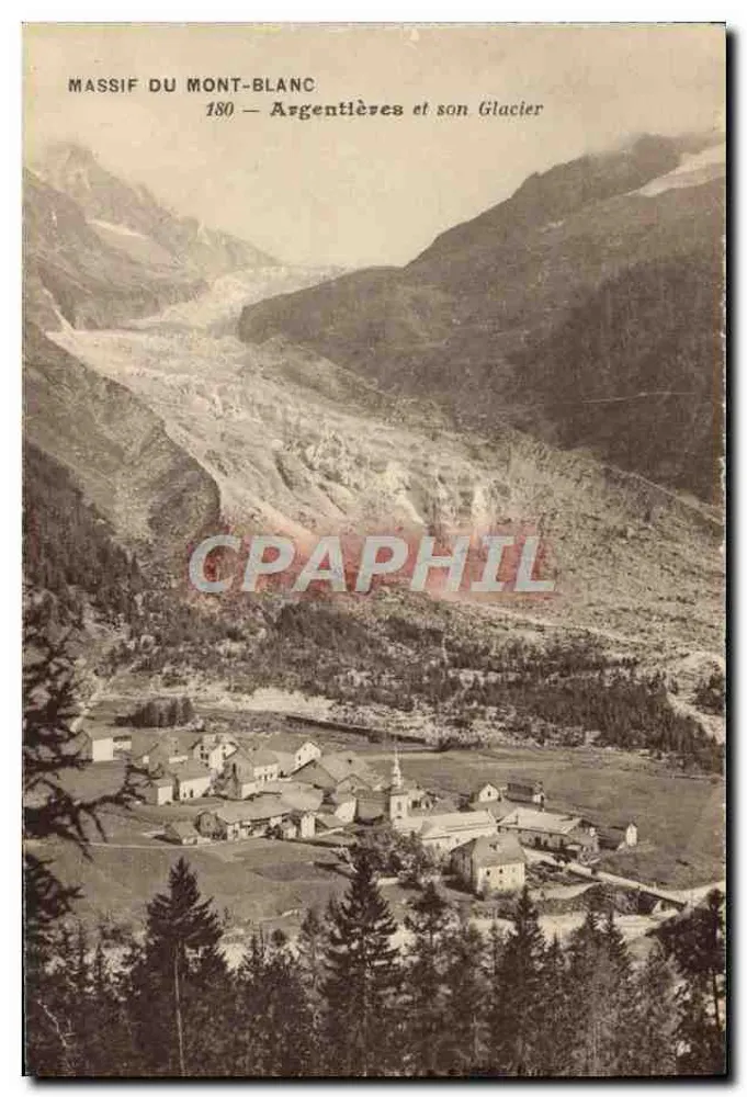 Massif du Mont-Blanc — Argentières und sein Gletscher — Verlag Unis-France - Vorderseite
