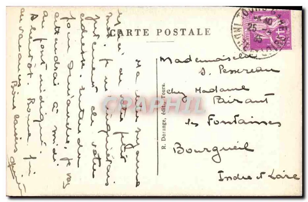 Lange Häuser, Platz Plumereau — Tours (Indre-et-Loire) — R. D. - Rückseite