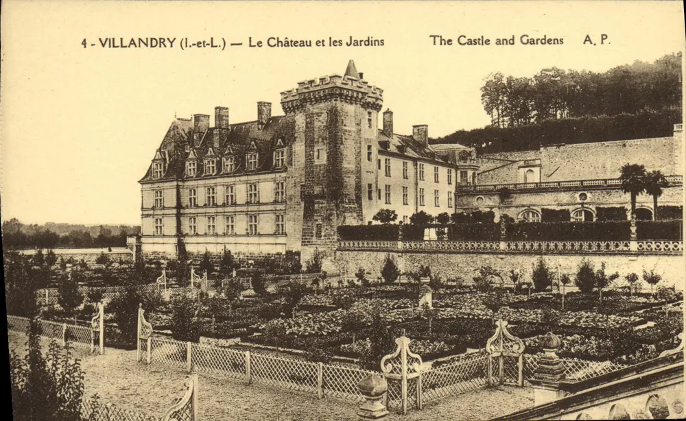 Villandry (Indre-et-Loire) — Schloss und Gärten — A.P. - Vorderseite