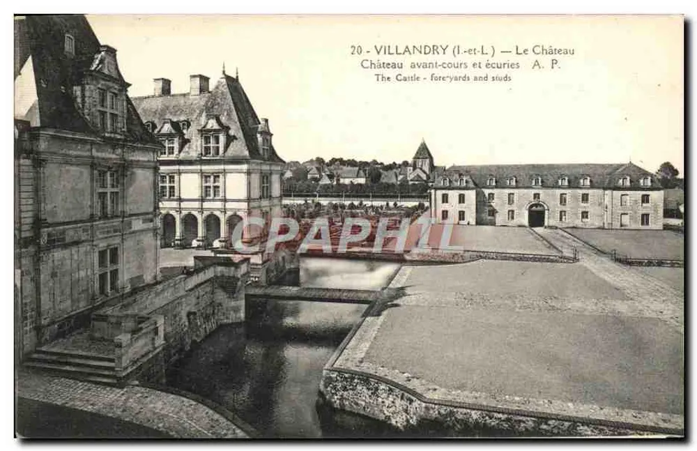 Villandry (Indre-et-Loire) — Zamek, przedzamek i stajnie — A. P. - Awers