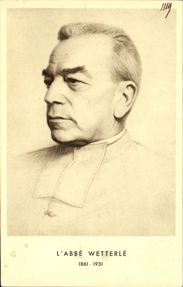 O Abbade Wetterlé — retrato gravado — Braun & Cie, Dornach - Frente