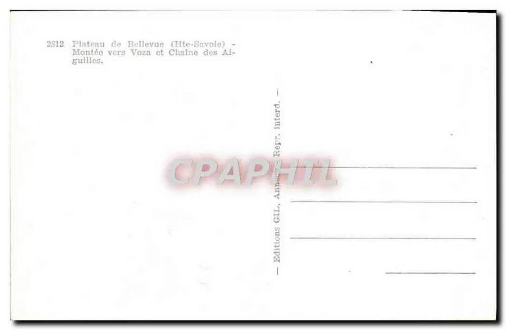 Plateau de Bollevue — Aufstieg zum Voza und Ketten der Nadeln — GIL-Editionen, Interd. - Rückseite