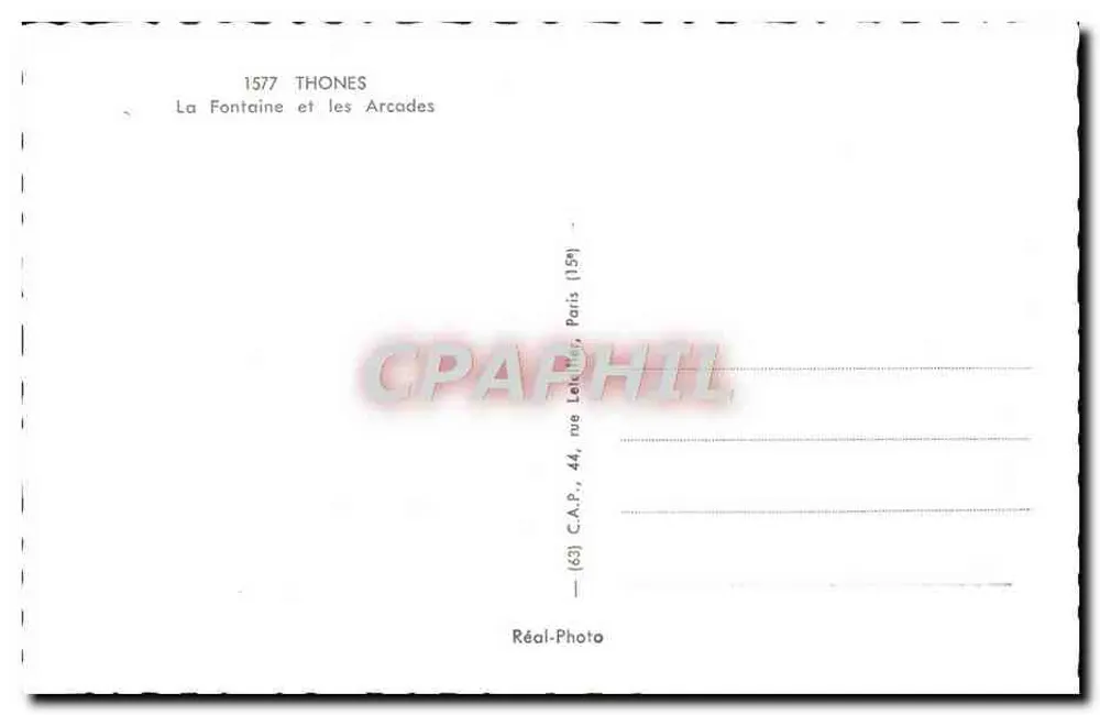 Thones — La Fontaine et les Arcades — C.A.P. Paris - Reverso