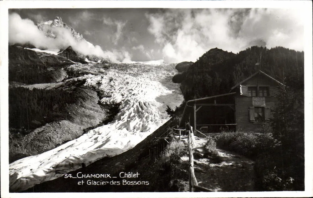 Chamonix – Chalé e Glaciar dos Bossons — Foto Mont-Blanc GAY-COUTTET - Frente