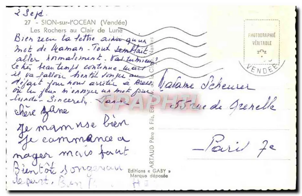 Sion-sur-l'Océan — Os Rochos sob a Luz da Lua — Edições Gaby - Verso