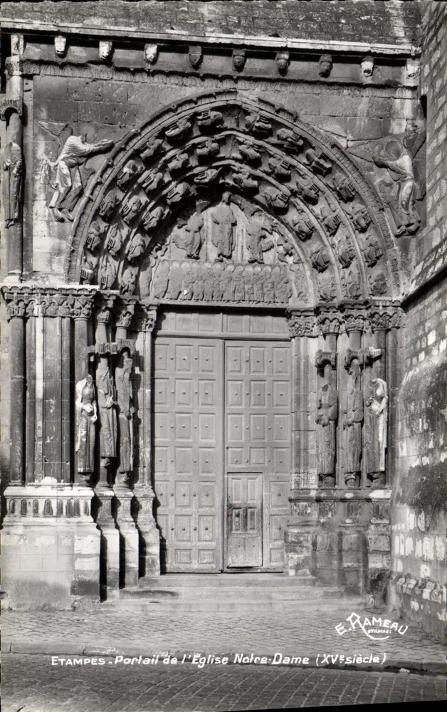 Étampes – Portale della Chiesa di Nostra Signora (XVe secolo) – E. Rameau - Recto