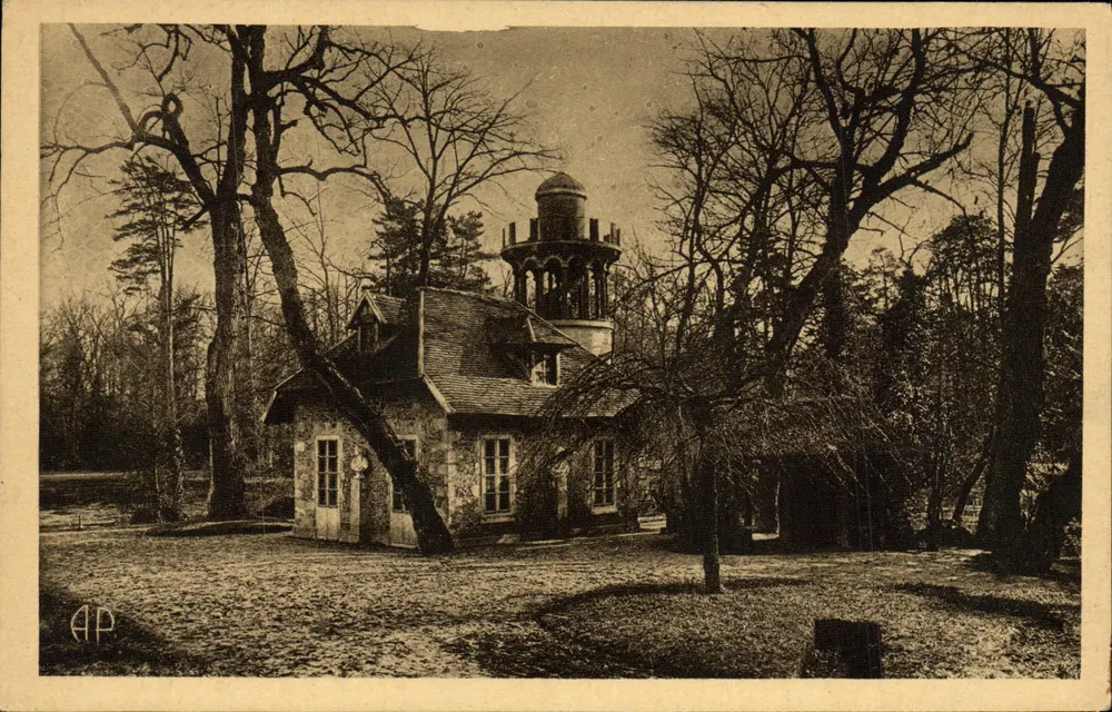 Häuslerhof von Marie-Antoinette — Die Käserei und die Malborough-Turm — E. Papeghin, Versailles - Vorderseite