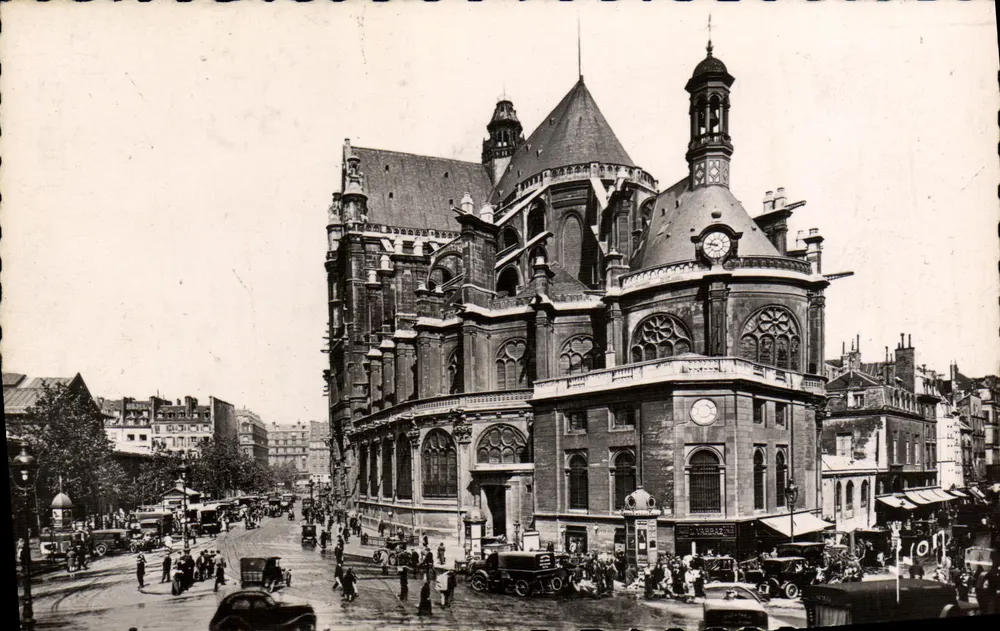 Igreja de São Eustáquio — Paris — Edições de Arte, Rua Martel, Paris - Frente