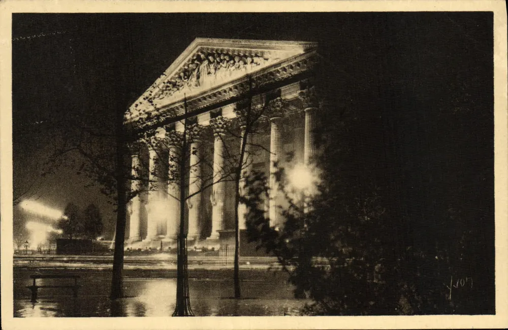 O Panteão em Paris — noite — editor La Madeleine, n° 107 - Frente
