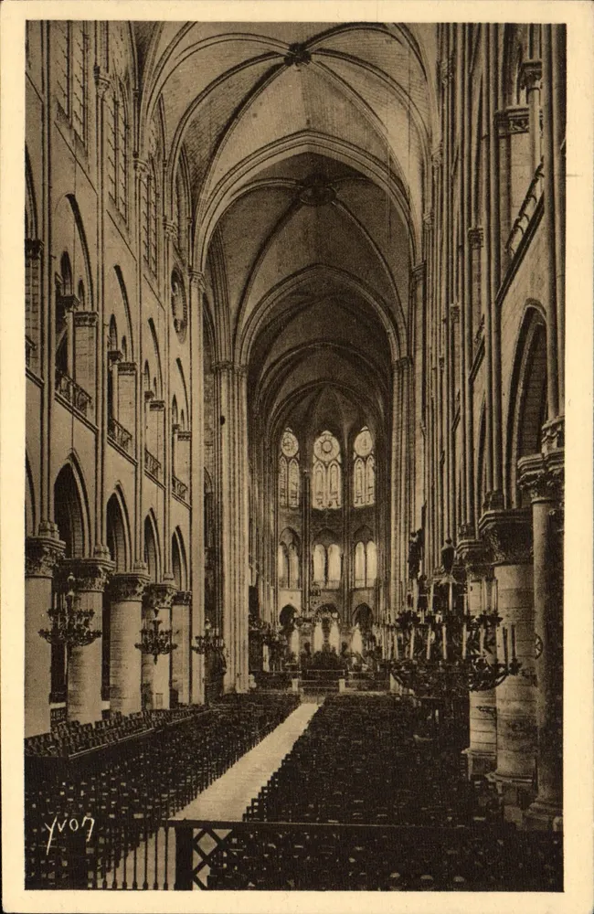 Innenansicht der Kathedrale Notre-Dame — Paris — Künstleredition YVON, Serie 11 Nr. 205 - Vorderseite